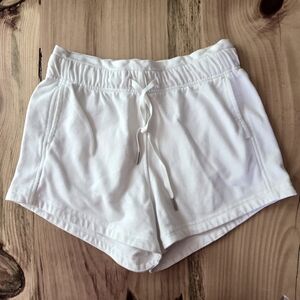Women's White Drawstring Shorts